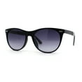 thumbnail image 2 of Womens Classy Iconic Boyfriend Style Horn Rim Sunglasses Black Smoke, 2 of 5