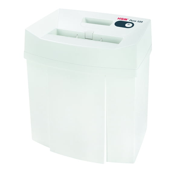 HSM Pure 120 Strip-Cut Shredder; shreds up to 14 sheets; 5.3-gallon capacity CA3