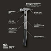 Stiletto TIB15MC 15-oz TIBONE Titanium Hammer Milled Face with Curved Handle