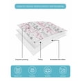thumbnail image 4 of Full Size Quilt Bedding Set, Pink Grey Botanical Reversible Summer Quilt 3 Pieces, Spring Floral Summer Farmhouse Lightweight Bedspreads Coverlets with 2 Pillow Shams for All Seasons, 4 of 5