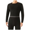 thumbnail image 5 of RYDCOT Men's 100% Cotton Long Johns thermal Underwear Set Base Layer Lightweight Long Sleeve Top and Bottom Black, 5 of 5