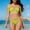Yellow, variant on Women's Bikini Swimsuit Suspender Set Triangle Rope Thick Skin Swimsuit Thong Beach Swimsuit
