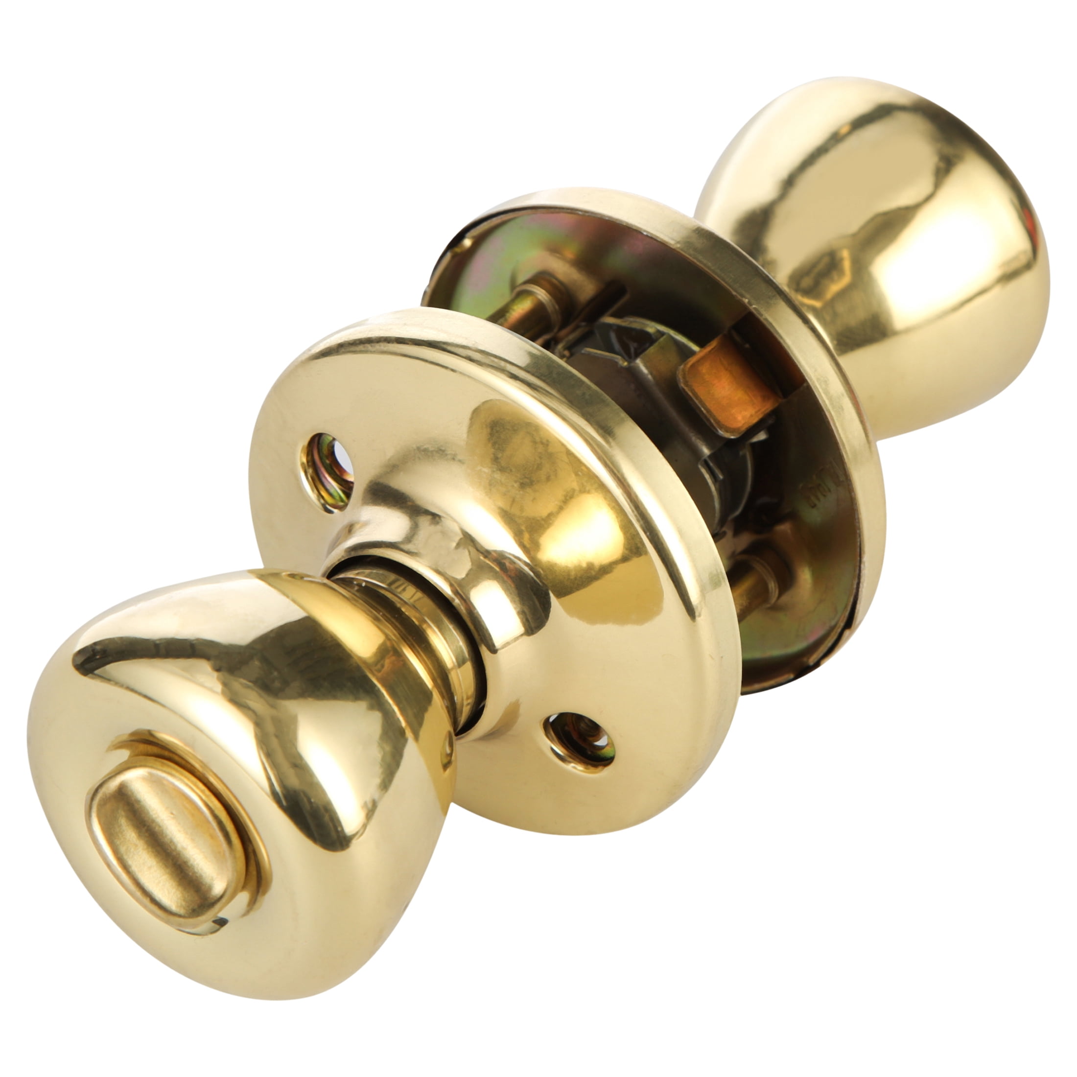 Kwikset 242 Tylo Keyed Entry Knob And Sgl Cyl Deadbolt Project Pack in PB