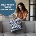 thumbnail image 6 of Americanflat 18"x18" Blue Diamond Pattern Design Throw Pillow with Premium Polyester, 6 of 8