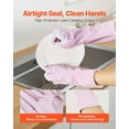 thumbnail image 2 of Reusable Dishwashing Gloves 2 Pairs Pink Purple Kitchen Cleaning Gloves Flexible Long Lasting Non Slip Medium, 2 of 6