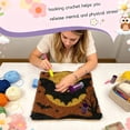 thumbnail image 4 of Halloween Embroidery Pillow Kit, Half Cross Stitch Needlework Set with Printed Canvas, Yarn and Cushion Cover Materials for DIY Sofa Decor/Handmade Crafting/Seasonal Home Accent Set, A, 4 of 6