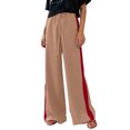 thumbnail image 5 of Wutalume Wide Leg Pants for Women Summer Casual, Flowing Beach Trousers with Elastic Waist for Vacation, Cruise, Holiday,Beige L, 5 of 5
