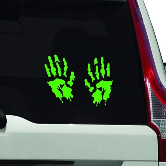 VWAQ Bloody Hands Decal Scary Stickers Window Decal