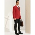 thumbnail image 4 of Unique Bargains Men's Red Blazer Sports Coats Lightweight Slim Fit Formal Prom Suit Jackets Small, 4 of 6