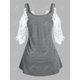 thumbnail image 2 of Camiseta Talla Extra Panel Encaje Fruncido Rosegal Camisetas tallas grandes, 2 of 5