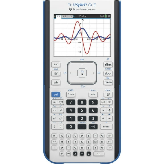 Texas Instruments TI-Nspire CX II Graphing Calculator with Rechargeable Battery, White