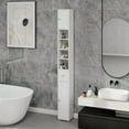 thumbnail image 5 of Ktaxon 71'' Slim Bathroom Storage Cabinet Freestanding with 1 Drawer, 2 Doors and 4 Adjustable Shelves, White, 5 of 12
