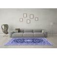 thumbnail image 3 of Ahgly Company Indoor Rectangle Medallion Blue Traditional Area Rugs, 2' x 5', 3 of 4