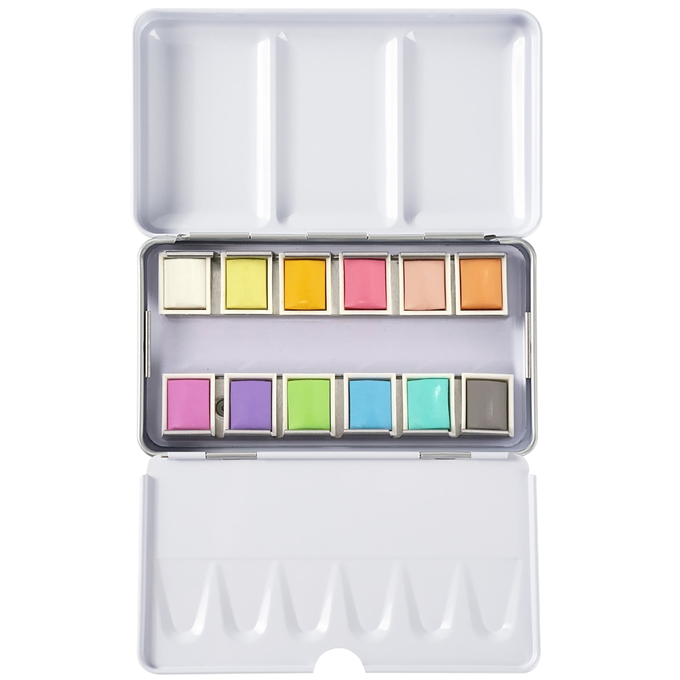 12 Half Pans Pastel Watercolor Set by Artist's Loft - High Quality Watercolor Pigments for Students - Teachers - Artists - 1 Pack