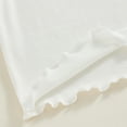 thumbnail image 6 of Bagilaanoe Toddler Baby Girls T-Shirts Solid Color Fly Sleeve Ribbed Tees 12M 18M 24M 3T 4T 5T Kids Summer Casual Tops, 6 of 6
