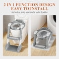 thumbnail image 6 of 2‑in‑1 Foldable Toddler Potty Training Seat with Step Stool Ladder, Anti‑Slip Toilet Trainer with Splash Guard Urinal for Boys Girls, Universal Fit Standard Elongated Toilets, 6 of 8