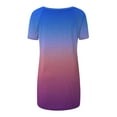 thumbnail image 5 of IROINNID Women Summer Loose Gradient Round-Neck Print T-Shirt Short Sleeve Casual Blouse, 5 of 5