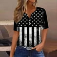 thumbnail image 2 of Cavosen Womens V Neck T Shirts Short Sleeve Dressy Patriotic Tee Red White and Blue Graphic Shirt Summer Basic Tops, 2 of 5