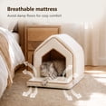 thumbnail image 5 of PAWZ Road Dog Cave Bed, Soft Pet Cave with Removable Cushion, Cozy Pet House for Small Dogs & Cats, White, 5 of 11