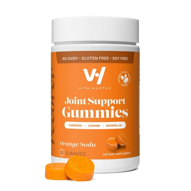 VitaHustle Joint Gummies with Turmeric, Ginger, Boswellia, 50 Count