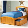 thumbnail image 2 of Atlantic Furniture Lit Simple de Rangement en Latte Caramel, 2 of 10