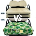 thumbnail image 6 of COEQINE Quilted Golf Cart Seat Cover, Folds Design with Handle for Easy Carry, Universal Fit 51.2x30.3 Inch for EZGO Yamaha Club Car 2-Seater, 4 Front Pockets, Watercolor Green Clover, 6 of 8
