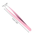 thumbnail image 2 of Unique Bargains 1 Pc Solid Color Pointed Edge Eyebrow Tweezer for Bathroom Travel Hotel Pink Stainless Steel, 2 of 4