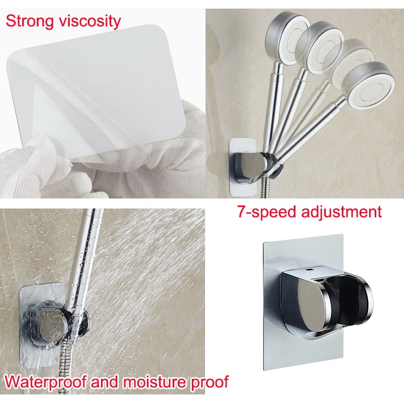baskciry 1 Pcs Shower Head Bracket Holder Adjustable Waterproof Suction Cup Base for Bathroom