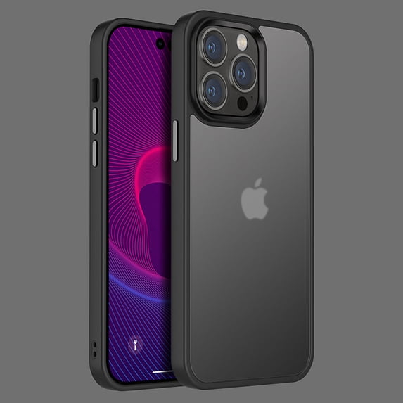 TECH CIRCLE Colorful Case for iPhone 14 Pro Max (6.7 inch) 2022 - Protective Translucent Back Cover Case, Black