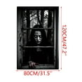 thumbnail image 3 of PRETXORVE Halloween Decorations, Halloween Fall Decor, Halloween Ghost Window Sticker Curtain Scary Woman Window Party Decoration Hang, 3 of 6