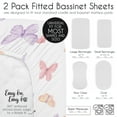 thumbnail image 5 of Sweet Jojo Designs Butterfly Blush Pink and Purple Girl Baby Bassinet Fitted Sheets Set 2 Piece, 5 of 5