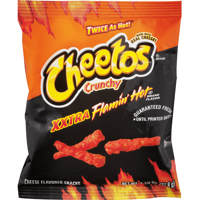 Cheetos Crunchy Cheese Flavored Snacks XXTRA Flamin' Hot Flavored 3 1/4 Oz