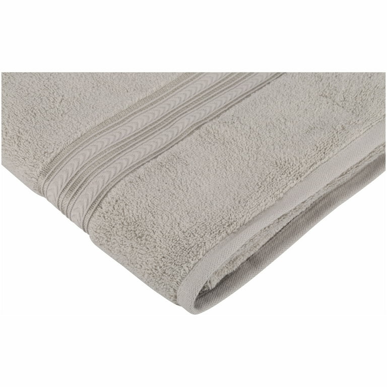 Better Homes and Gardens Thick and Plush Bath Towel, Soft Silver