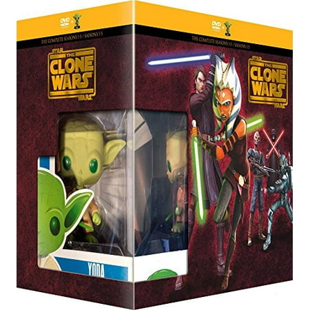 Star Wars: The Clone Wars (Complete Seasons 1-5) - 22-DVD Box Set & Yoda FUNKO Figurine ( Star Wars: Clone Wars - Seasons One to Five (108 Episodes) ) [ NON-USA FORMAT, PAL, Reg.2 Import -