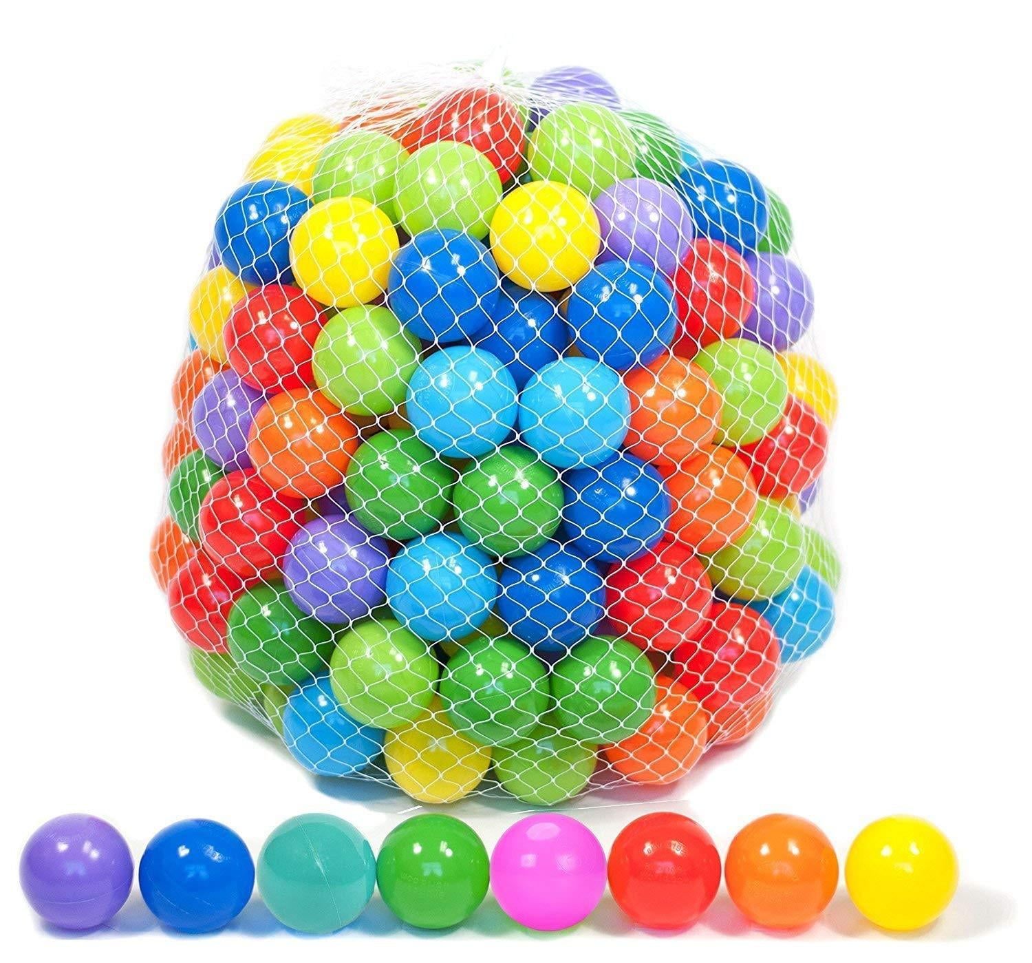 No Sharp Edges Phthalate /& BPA Free Certified Non Toxic Play Tents /& Tunnels Indoor /& Outdoor Playz 50 Soft Plastic Mini Play Balls w// 8 Vibrant Colors Crush Proof Use in Baby Toddler Ball Pit