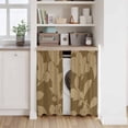 thumbnail image 6 of Brown Floral Silhouette Kitchen Curtain for Berdoom Living Room Cafe 45 Inch Length, Spring Farmhouse Vintage Flowers Tiers Curtains Light Filtering Drapes Window Treatment 2 Panels 52"Wx45"L, 6 of 8