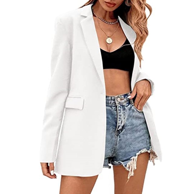 Puntoco moda mujer manga larga frente abierto ropa de abrigo suelta blusa sólida abrigo Tops botón bolsillos blusa liquidación Puntoco Puntoco-5694