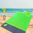 thumbnail image 2 of Couverture de Plage Sans Sable 78 Pouces x 55 Pouces Imperméable Tapis de Plage Extérieur, Nylon Doux Séchage, Couverture de Poche Compacte pour Camping, Randonnée, Festivals de Musique, Voyage, Lavable en Machine (Vert), 2 of 6