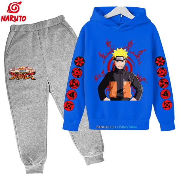 Naruto Spring Boys Stitch 2pcs sets Baby Boys Girls Clothes Hoodie + Pants Kids Sport stitch Suit Stich Sweatshirts Sport Suit130 Gao Jinjia LED