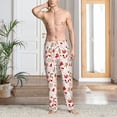 thumbnail image 2 of Kdxio Gingerbread Holiday Sweets Print Mens Pajama Pants Set Sleep & Lounge Pants, PJ Bottoms with Pockets and Button Fly-X-Large, 2 of 6