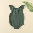 thumbnail image 4 of Fesfesfes Infant Onesies for Baby Girls Summer Sleeveless Cute Breathable Solid Color Rompers Boys Round Neck Cute Solid Shorts Bodysuit, 4 of 7