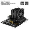 thumbnail image 4 of DARKROCK DT6 CPU Air Cooler, Dual Towers with 6 Copper Heat Pipes, 2 x 120mm PWM Fan for Low Noise Operation, Easy Installation - Brackets for Intel LGA 1851/1700/1200/115X & AMD AM5/AMD4 - Black, 4 of 9