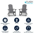 thumbnail image 3 of Flash Furniture Savannah All Weather Polyresin Wood Adirondack Rocking Chairs, Set of 2, Gray, 3 of 18