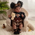 thumbnail image 1 of Muñeca Reborn Babeside, color negro realista, 50 cm, con cuerpo suave, 1 of 7