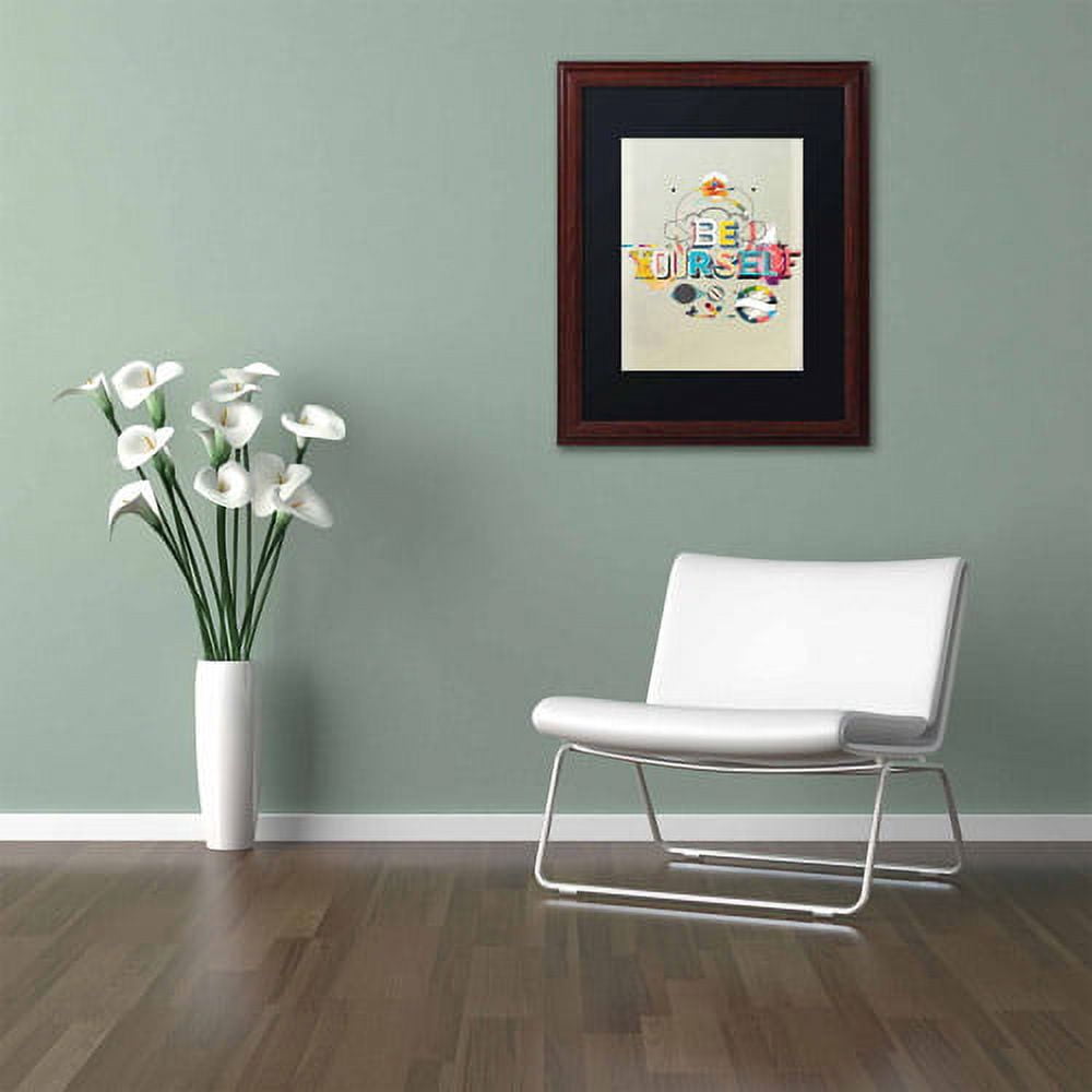 Trademark Fine Art "Be Yourself" Canvas Art by Kavan & Co Black Matte, Wood Frame