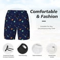 thumbnail image 3 of Balery Space Galaxy Bañador para hombre, shorts de playa de secado rápido con entrepierna y forro de compresión-Medium, 3 of 6