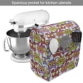 thumbnail image 2 of Owl Stand Mixer Cover, Ornate Owl Crowd with Different Sights Polka Dots Like Matryoshka Dolls Fun Retro Theme, Kitchen Appliance Organizer Bag Cover with Pockets, 5 Quarts, Multicolor, by Ambesonne, 2 of 4