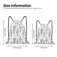 thumbnail image 2 of Xecao Lavender Flowers Pattern Sports Drawstring Backpack - String Swim Gym Bag with Wet Proof Pocket for Women&Men-Small, 2 of 6