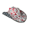thumbnail image 4 of 4th of July Budweiser Beer Label Cardboard Cowboy Hat in Red, Adult Unisex Cowboy Hat, OSFM, 4 of 5