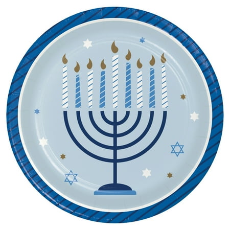 Hanukkah Celebration Dessert Plates, 24 Count Serves 24 Guests